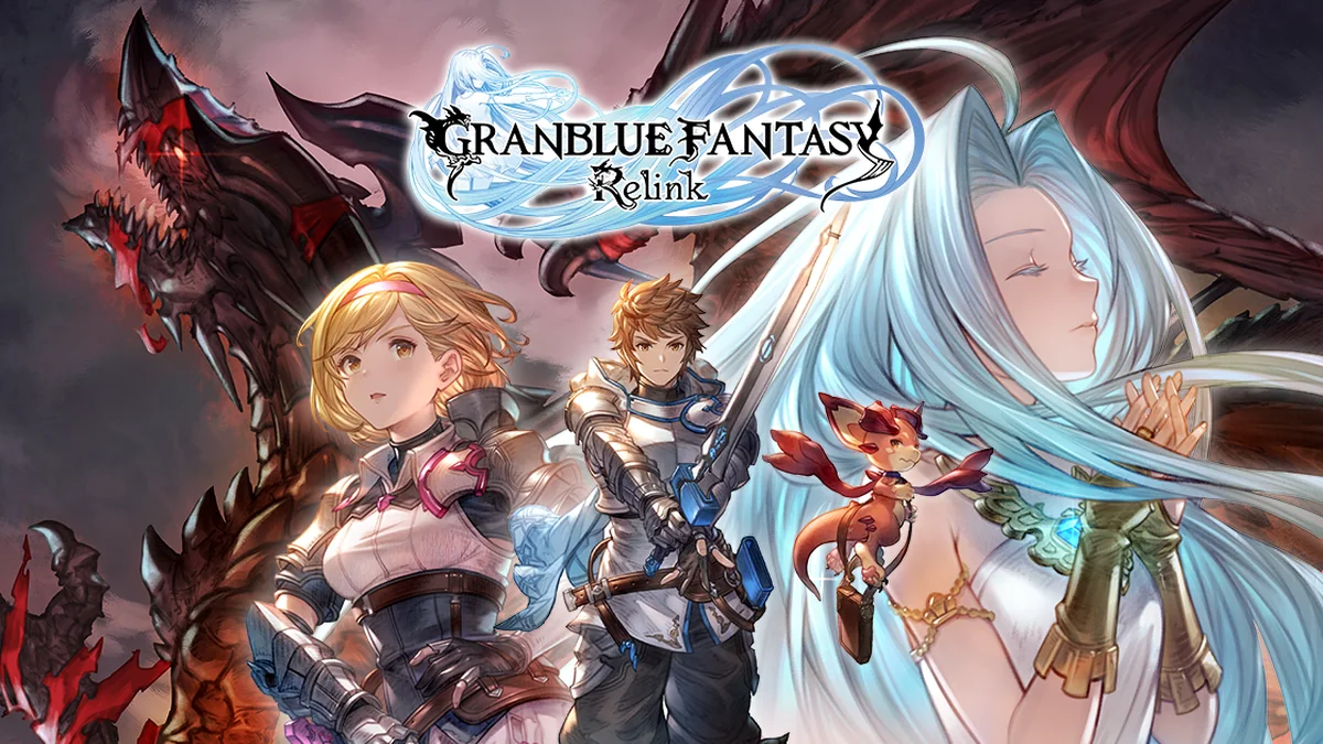 Gran and the crew facing powerful enemies in Granblue Fantasy Relink