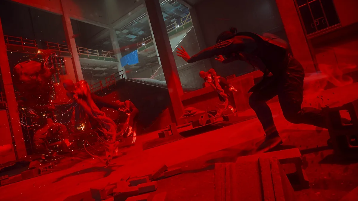 Dylan Faden using supernatural powers against several enemies in Control Resonant